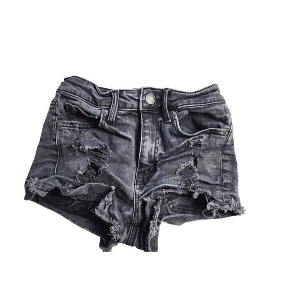 Aeropostale Pants - Aeropostale High Rise Distressed Shorts Black Size 0